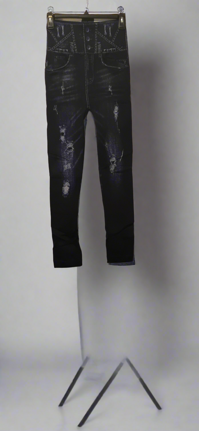 High-waist Jeweled Leggings - OSFM