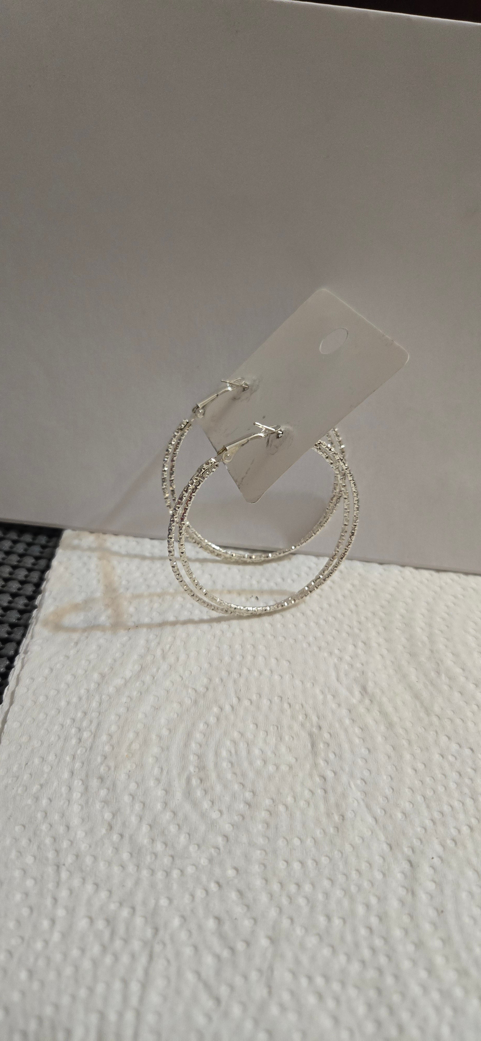 Silver Double Hoop Earrings